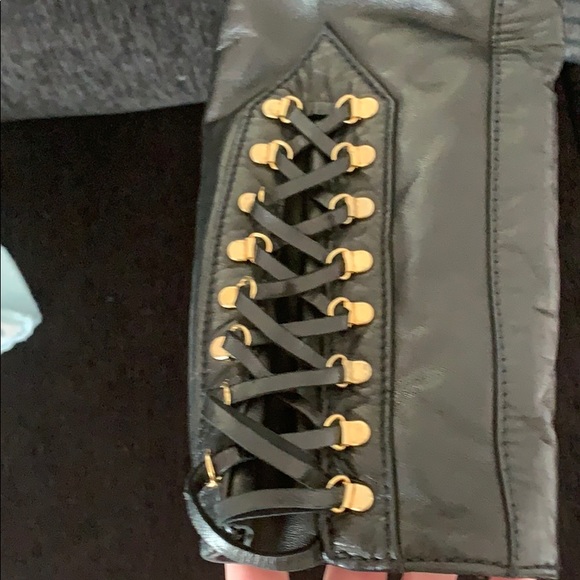 Just Cavalli lace up leather Moro jacket - Picture 5 of 8